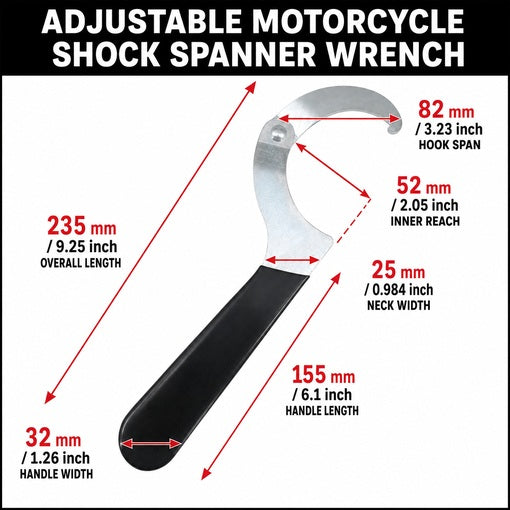 Motorcycle Adjustable Shock Spanner Wrench Tool