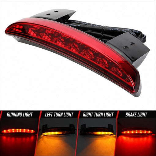 Motorcycle Chopped Rear Fender Edge LED Tail Light