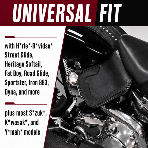 Motorcycle Leather Side Saddle Heat Shield Deflector