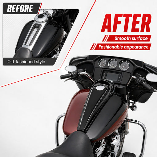 Motorcycle Smooth Dash Fuel Console & Gas Tank Cap Cover