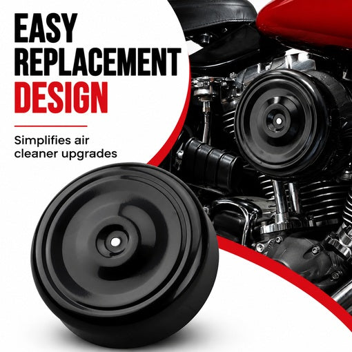 Motorcycle 7" Round Ripple Air Cleaner Intake Filter Cover