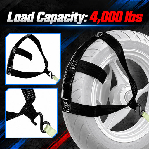 Universal Motorcycle Rear Wheel Tie Down Strap