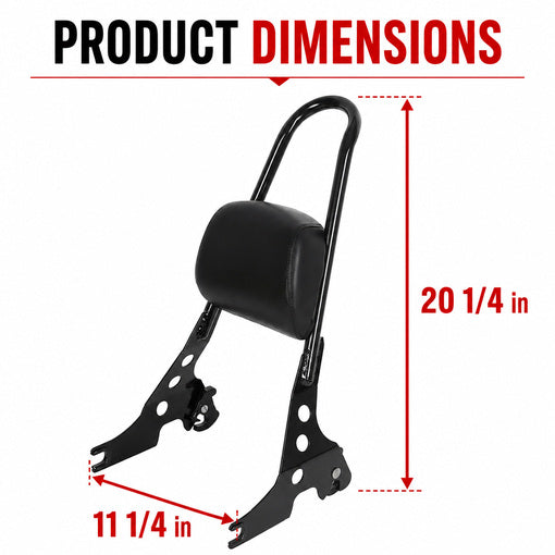 Motorcycle Detachable Sissy Bar Passenger Backrest