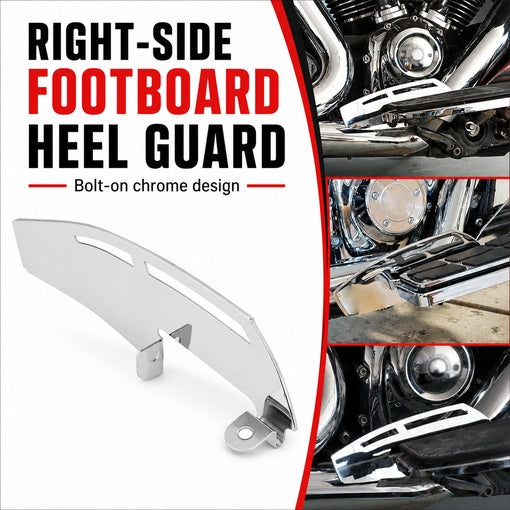 Bolt-On Motorcycle Driver Footboard Heel Guard