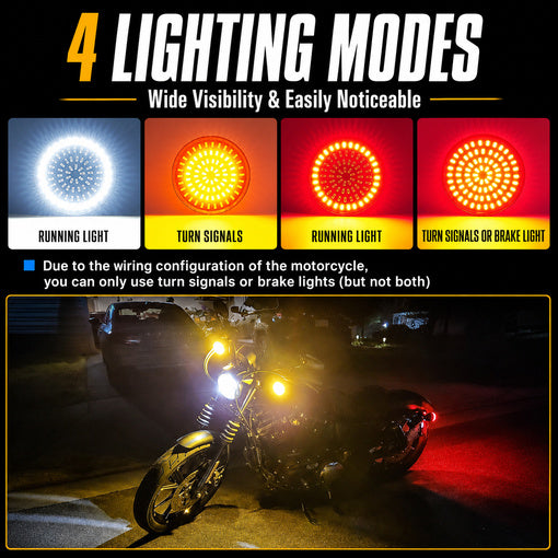 2-Inch Motorcycle Front Rear LED Turn Signal Replacement Kit