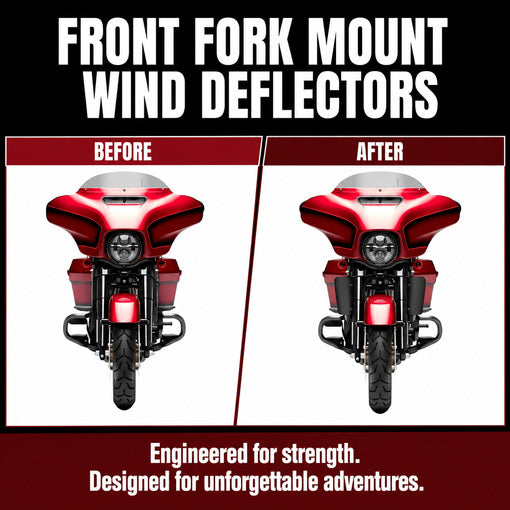 Bolt-On Motorcycle Front Fork Mount Wind Deflectors