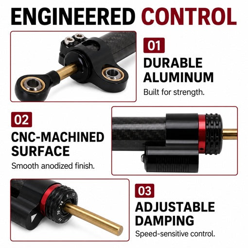 10-Inch Universal Motorcycle Steering Damper Stabilizer