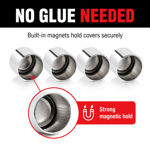 4-Pack Motorcycle Magnetic Detachable Docking Hardware Cover