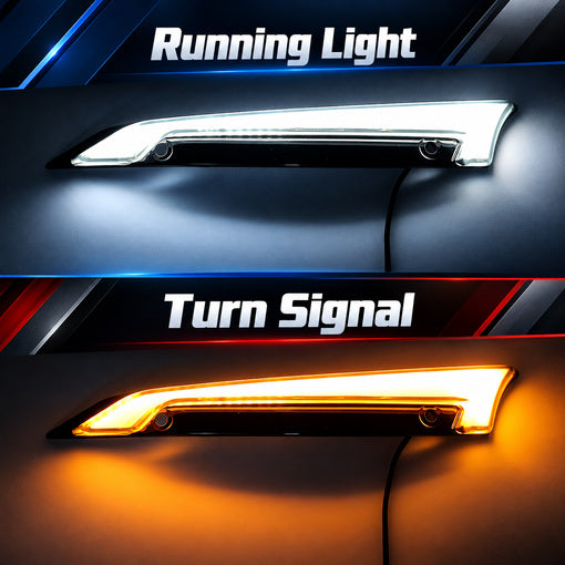 Motorcycle Dual-Function LED Windshield Trim Lights