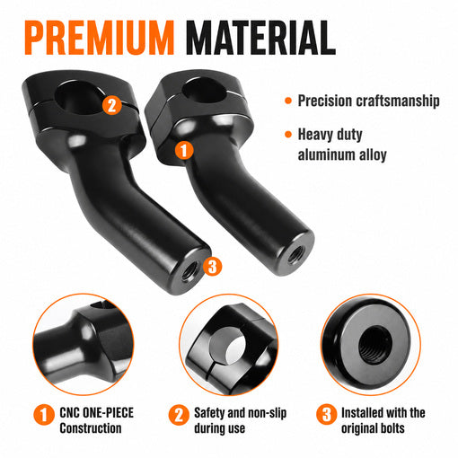 Motorcycle Straight 4-Inch Handlebar Riser