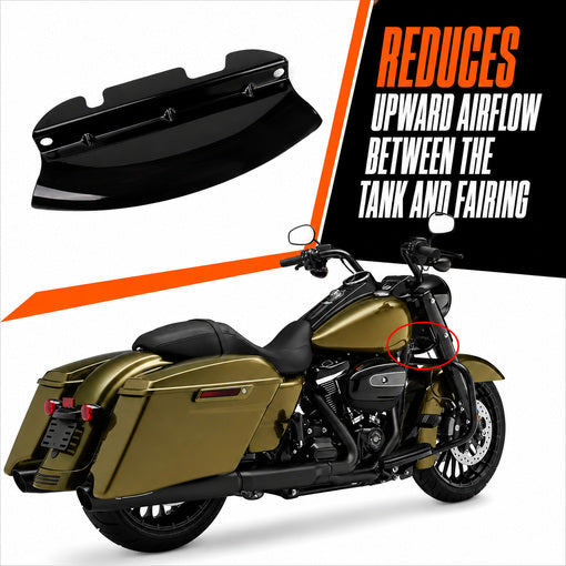 Bolt-On Motorcycle Lower Triple Tree Wind Blocker