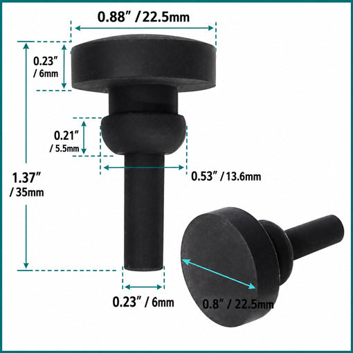 2-Piece Jiffy Stand/Kickstand Rubber Bumper Pad