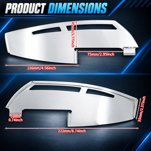 Bolt-On Motorcycle Right-side Rider Footboard Heel Guard