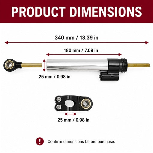 10-Inch Universal Motorcycle Steering Damper Stabilizer