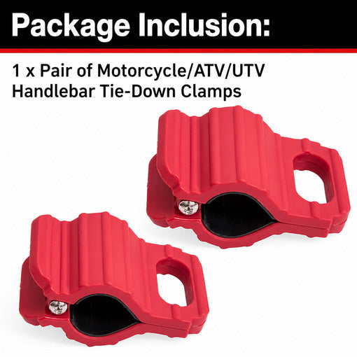 Motorcycle/ATV/UTV Handlebar Tie-Down Clamps