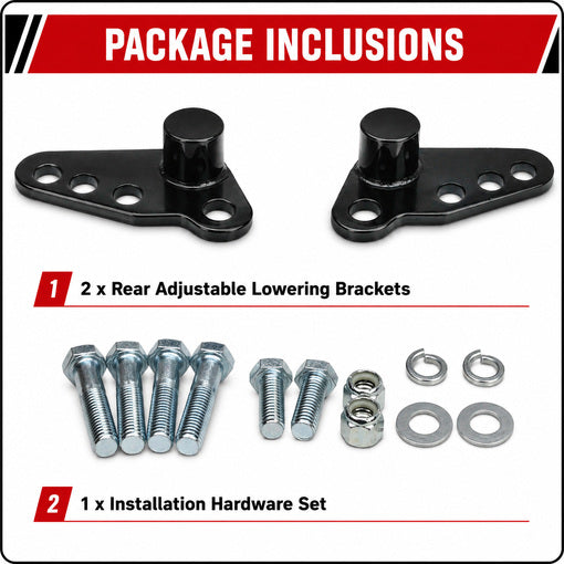 Motorcycle 1-3" Rear Adjustable Lowering Drop Kit
