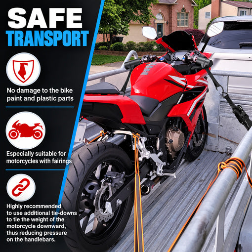 Motorcycle Handlebar Tie Down Straps
