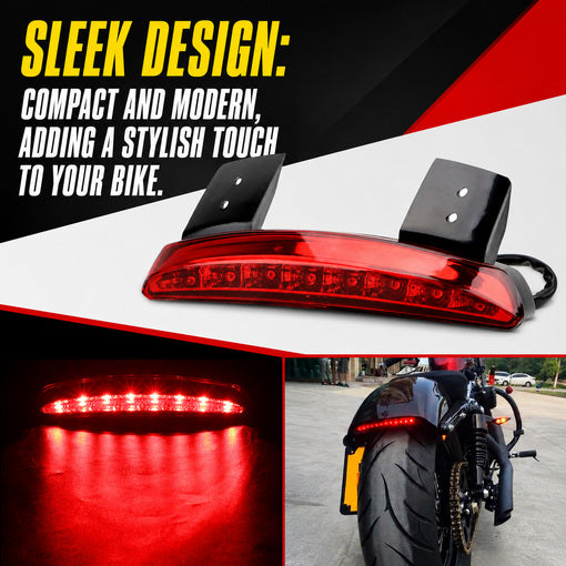 Motorcycle Chopped Rear Fender Edge LED Tail Light