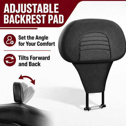 Motorcycle Detachable Plug-in Driver Backrest Pad