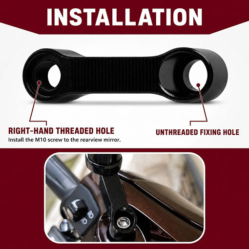 Motorcycle M10 M8 Mirror Extenders