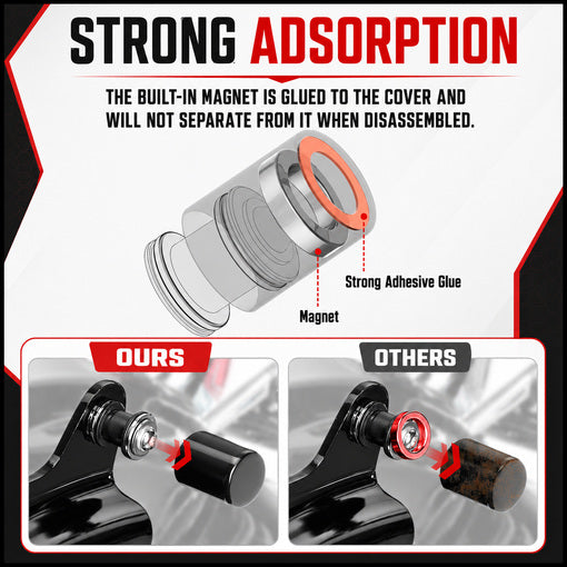 Motorcycle Magnetic Detachable Docking Hardware Covers Kit