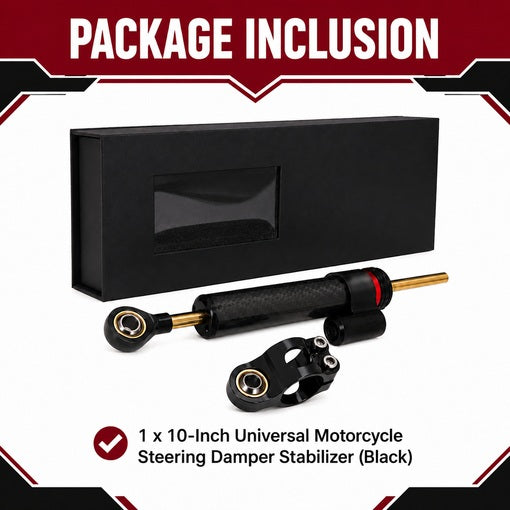 10-Inch Universal Motorcycle Steering Damper Stabilizer