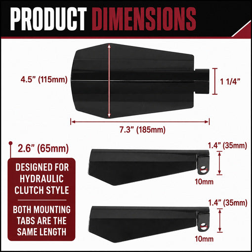 Motorcycle Black Coffin Cut Hand Guards
