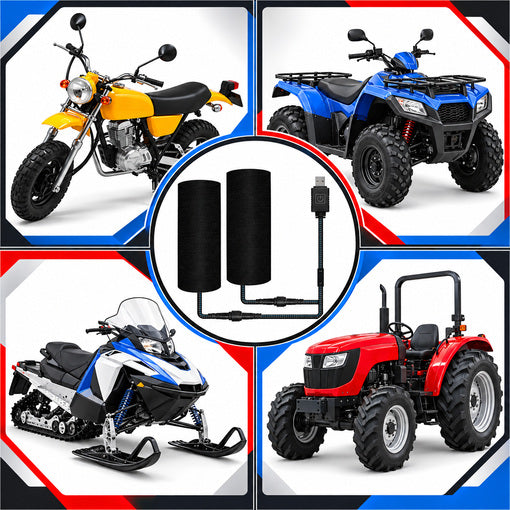 Motorcycle/ATV/Bike/Snowmobile 6-Gear Temperature Heated Grip Wraps