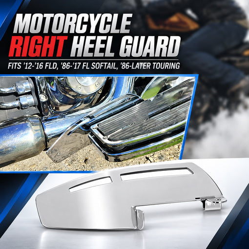 Bolt-On Motorcycle Right-side Rider Footboard Heel Guard