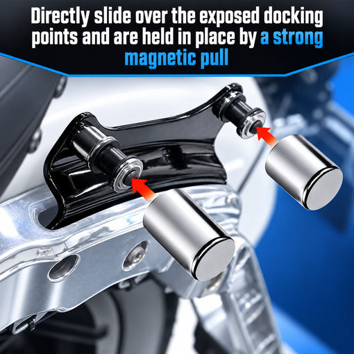 4-Pack Motorcycle Magnetic Detachable Docking Hardware Covers