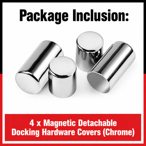4-Pack Motorcycle Magnetic Detachable Docking Hardware Cover