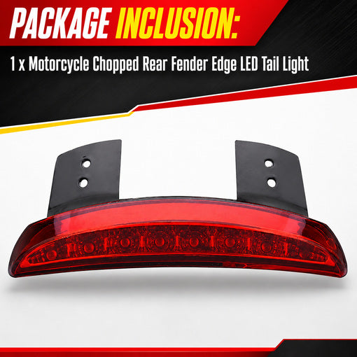 Motorcycle Chopped Rear Fender Edge LED Tail Light