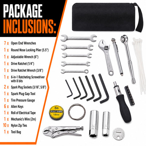 HD Compact Motorcycle Repair Tool Kit