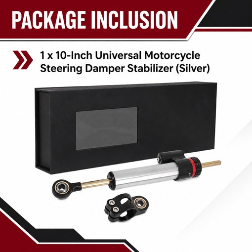 10-Inch Universal Motorcycle Steering Damper Stabilizer