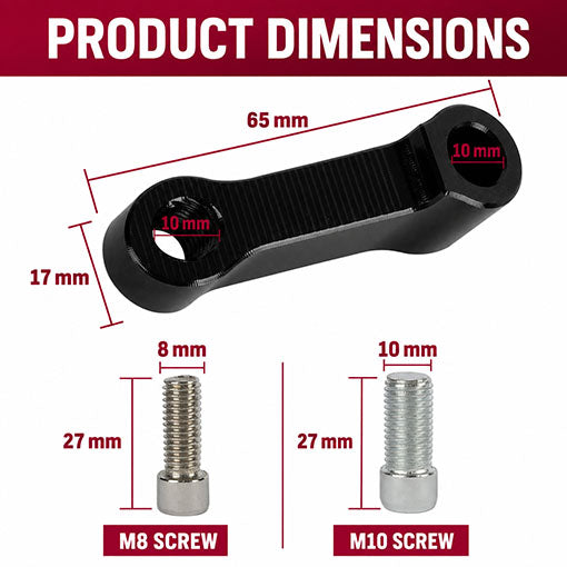 Motorcycle M10 M8 Mirror Extenders