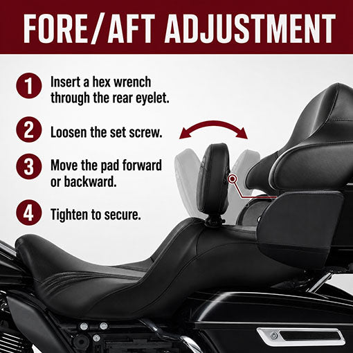 Motorcycle Detachable Plug-in Driver Backrest Pad