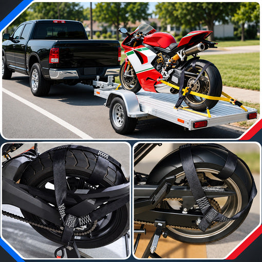 Universal Motorcycle Rear Wheel Tie Down Strap