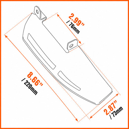 Motorcycle Right-side Rider Footboard Heel Guard