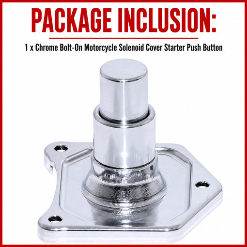 Bolt-On Motorcycle Solenoid Cover Starter Push Button