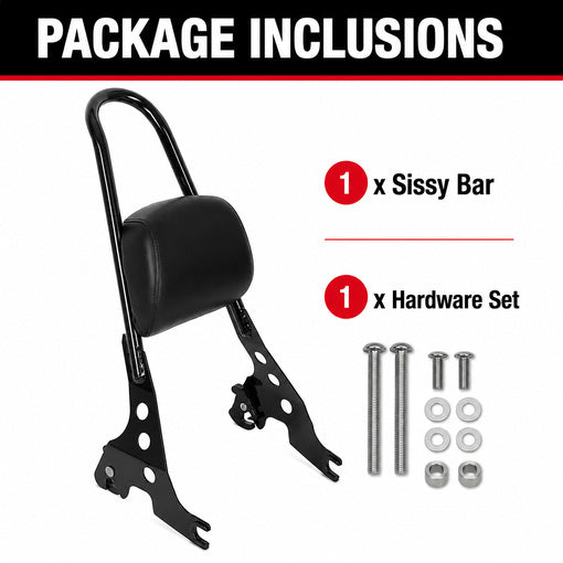 Motorcycle Detachable Sissy Bar Passenger Backrest