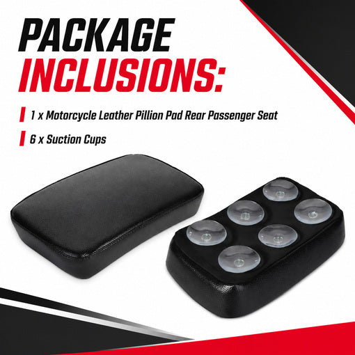 Motorcycle Leather Pillion Pad Rear Passenger Seat