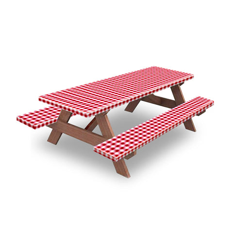Fitable Checkered Picnic Table Cloth Set