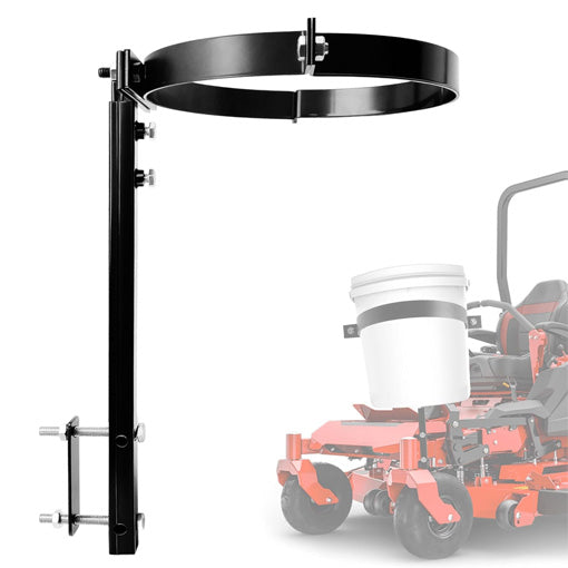 Clamp-on Zero Turn Mower Bucket Holder