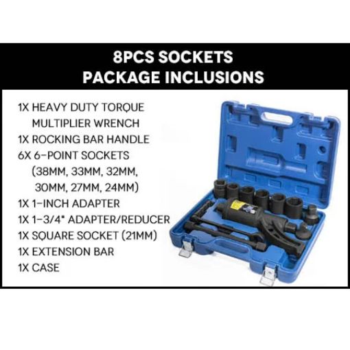 11PCS 1" Drive Heavy-Duty Torque Multiplier Wrench Set