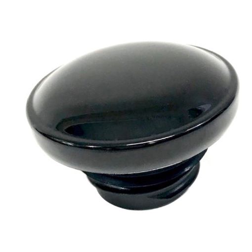 Motorcycle Screw-in Ratcheting Gloss Black Vented Gas Cap
