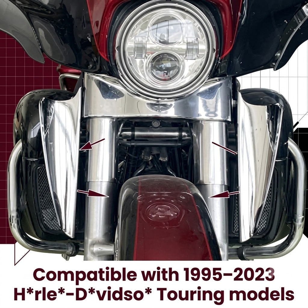 Motorcycle Front Fork Mount Wind Deflectors