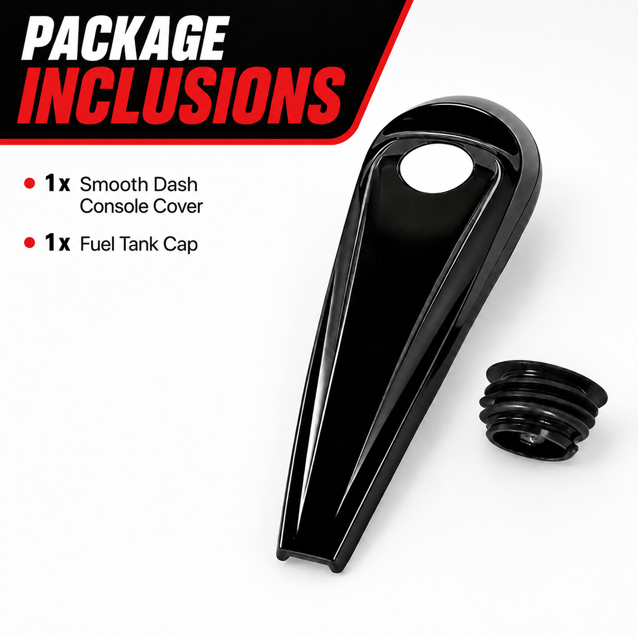 Motorcycle Smooth Dash Fuel Console & Gas Tank Cap Cover