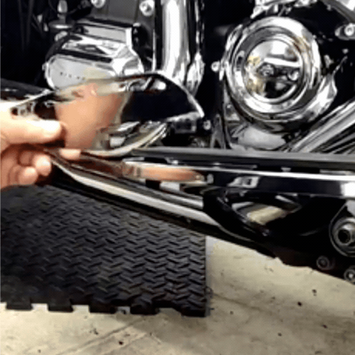 Bolt-On Motorcycle Driver Footboard Heel Guard