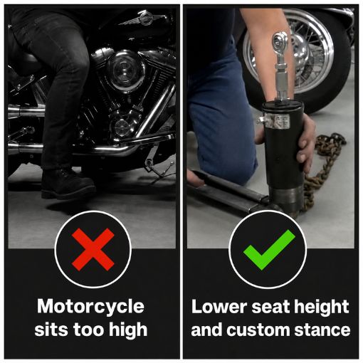 Rear 1-2 inch Motorcycle Slam Adjustable Lowering Kit
