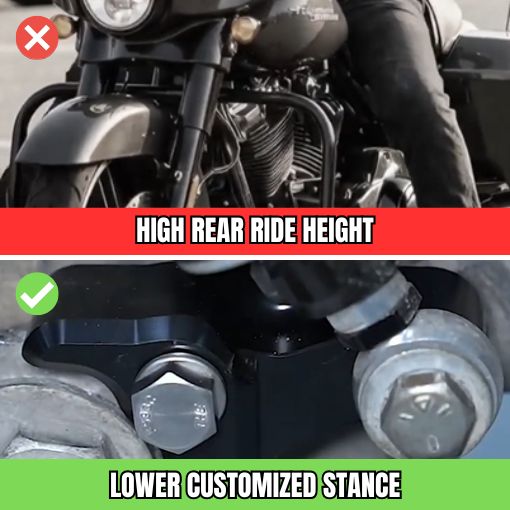 Motorcycle 2-Inch Lowering Blocks Kit